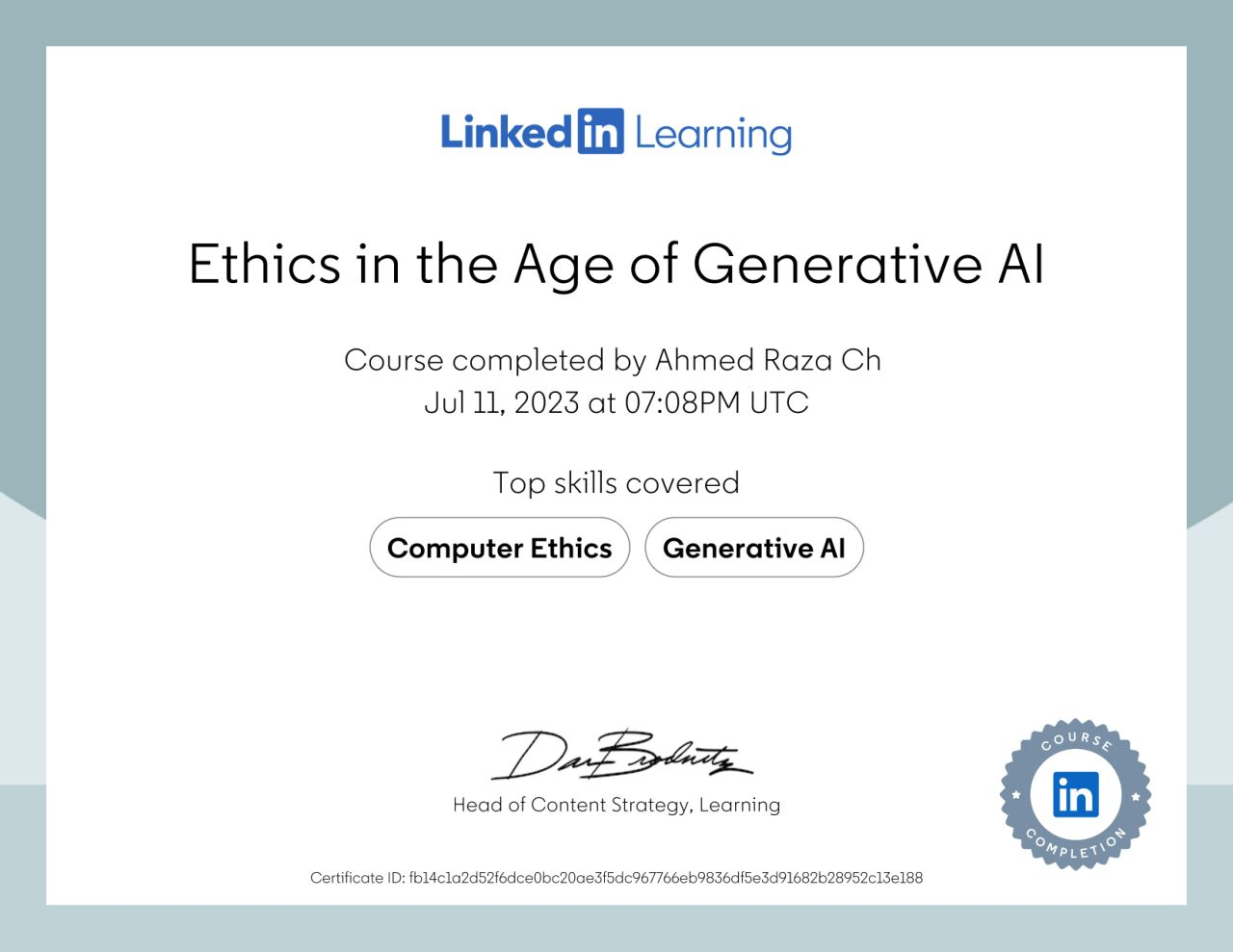 Ethics in the Age of Generative AI